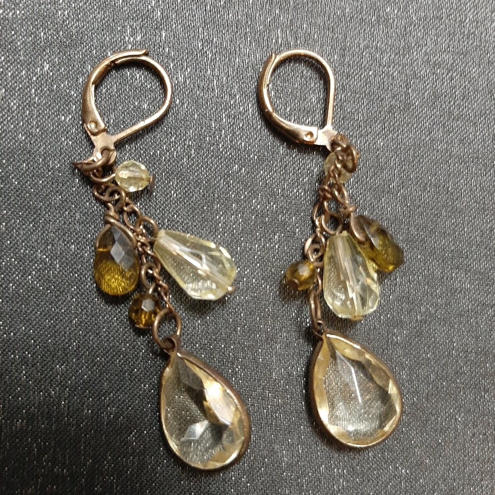 Earrings  Dangle Green Tones